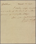 Letter to the Board of Visitors and Governors of Washington College [Chestertown, Md.]