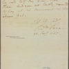 Letter to [Thomas Harwood, Treasurer, Western Shore.]