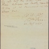 Letter to [Thomas Harwood, Treasurer, Western Shore]