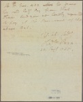 Letter to [Thomas Harwood, Treasurer, Western Shore]