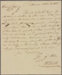 Letter to William Tilghman, Cecil Co., Md.