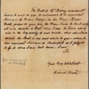 Letter to Doctor [Thomas] Dawson, President of William and Mary College, Va.