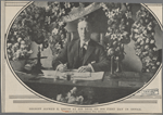 Sheriff Alfred E. Smith at his desk on his first day in office. (Photo © by International Film Service.)