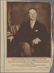 Former Governor Alfred E. Smith of New York. From a portrait by Douglas Volk; to be presented to the state by the former governor's friends, and to be hung in the executive chamber at the Captiol, Albany. The painting is now on exhibition at Knoedler Galleries. (From Times wide world photos.)