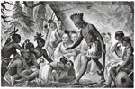 Captain Smith rescued by Pocahontas.