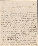 Autograph letter signed to Leigh Hunt, 3 August 1817