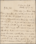 Autograph letter signed to Percy Bysshe Shelley, 27 August 1817