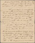 Autograph letter signed to Augusta White, 4 September 1817