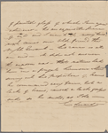 Autograph letter signed to Augusta White, 4 September 1817