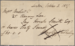 Autograph check signed to Brooks, Son and Dixon, 2 October 1817