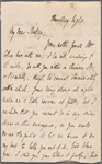 Autograph letter signed to Percy Bysshe Shelley, 16 or 23 October[?], 1817