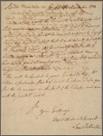 Letter to Abner Nash, Governor of North Carolina, New Berne