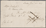 Autograph check signed to Brooks, Son and Dixon, 23 November 1817