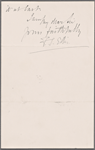 Autograph check signed to Brooks, Son and Dixon, 23 November 1817