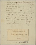 Letter to Timothy Bigelow, No. 9, North-side, Court Street, Boston