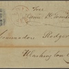 Letter to Commodore John Rodgers, Washington