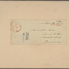 Letter to Joel Lightner, Paradise Post Office, Penn