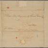 Letter to John Hancock and Samuel Adams, Boston