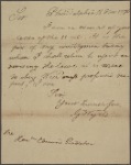 Letter to Edmund Pendleton, Speaker of the Virginia House of Delegates