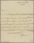 Letter to Sir George Yonge [Secretary at war]