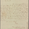Letter to -- --