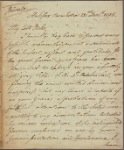 Letter to [the Home Secretary, William Henry Cavendish Bentinck,] Duke of Portland