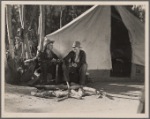Squatters' camp on highway. Characters in scene from Resettlement film. Near Bakersfield, Calif. 1935