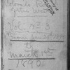 Volume 3 ["C"], Second expedition Jan. 23d to March 1st 1890, Fr[om he]ad of Grand Cañon [to] Diamond Creek