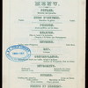 80TH ANNIVERSARY DINNER [held by] FRIENDLY SONS OF ST. PATRICK [at] "DELMONICO'S, NEW YORK, NY" (HOTEL)