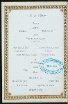94TH ANNIV. [held by] ST. GEORGE'S SOCIETY [at] "NEW YORK, NY; DELMONICO'S" (RESTAURANT)