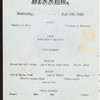 DINNER [held by] THOUSAND ISLAND HOUSE [at] "ALEXANDRA BAY, NY" (HOTEL;)