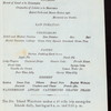 DINNER [held by] THOUSAND ISLAND HOUSE [at] "ALEXANDRA BAY, NY" (HOTEL;)