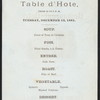 MENU [held by] HUBEL'S RESTAURANT & HOTEL [at] "BROOKLYN, NY" (HOT;)