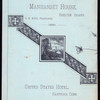 DINNER MENU [held by] MANHANSET HOUSE; UNITED STATES HOTEL [at] "SHELTER ISLAND; HARTFORD, CT." (HOT;)
