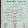 DINNER MENU [held by] THE BRIDGE HOUSE HOTEL [at] "LONDON, ENGLAND" (HOT;)
