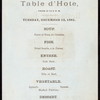 DINNER [held by] HUBEL'S RESTAURANT AND HOTEL [at] 301-309 WASHINGTON STREET BROOKLYN NY (HOTEL)