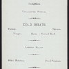 COMPLIMENTARY BANQUET [held by] UNITED STATES HOTEL [at] "PORTLAND,ME" (COMM)