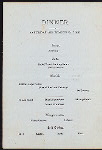 DINNER [held by] CLIFTON HOUSE [at] "NIAGARA FALLS, NY" (COMM)