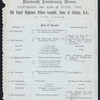 NINETEENTH ANNIVERSARY DINNER [held by] THE NEWSPAPER PRESS FUND [at] "[WILLIS'S ROOMS; ALMANAK'S; LONDON, ENGLAND ?]" (RESTAURANT)
