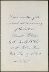 100TH ANNIVERSARY OF BIRTH OF DANIEL WEBSTER [held by] MARSHFIELD CLUB [at] "PARKER HOUSE, BOSTON,MA" (HOTEL)