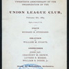 COMPL. [held by] UNION LEAGUE CLUB [at] "NEW YORK, NY" (REST;)