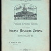 DAILY MENU [held by] POLAND SPRING HOUSE [at] "SOUTH POLAND,ME." (HOTEL)