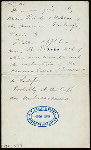 DINNER FOR APPLETON AND SLAVEN] [held by] [ROBERTS AND HOBSON OF THE AMERICAN EXCHANGE] [at] "[CAFE DES AMBASSADEURS, PARIS]" (REST)