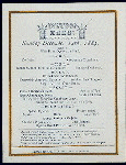 DINNER [held by] HYGEIA HOTEL [at] "OLD POINT COMFORT, VA" (HOTEL)