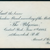 COMMEMORATION OF THE PILGRIM'S STATUE UNVEILING [held by] FOREFATHERS' DINNER [at] UNION LEAGUE CLUB NY; (CLUB)