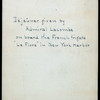 ? [held by] [ADMIRAL LACOMBE?] [at] "FRIGATE LA FLORE, NEW YORK" (SS)