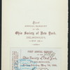 ANNUAL BANQUET [held by] OHIO SOCIETY OF NEW YORK [at] "DELMONICO'S, NEW YORK, NY" (REST)