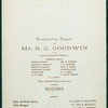 COMPLIMENTERY BANQUET TO MR. N.C. GOODWIN [held by] [CITY OF NEW YORK?] [at] "DELMONICO'S, NEW YORK, NY" (HOT;)