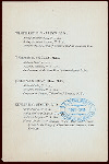 VETERAN REUNION,TWENTY-FIFTH ANNIVERSARY [held by] CADET QUARTETTE U.S.ARMY [at] "DELMONICO'S, NEW YORK, NY" (REST)
