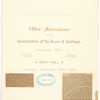 150TH ANNIVERSARY BANQUET [held by] TOWN OF WALTHAM [at] "MUSIC HALL-WALTHAM,[NY]" (HALL)